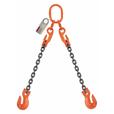 PEWAG Adjustable-Length Grade-100 Double-Leg Chain Sling - Adjustable-Length Grade-100 Double-Leg Chain Slings