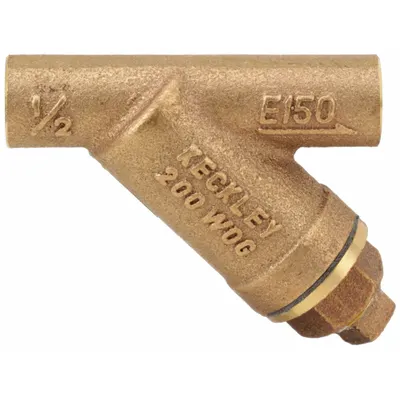 KECKLEY Y Strainer: 3/4 in, Sweat, Mesh, 0.034 in Screen Size, Bronze, Fiber - Bronze Y Strainers