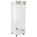 This controlled room temperature cabinet maintains a stable 20°C to 25°C environment for temperature-sensitive materials. It operates on 115 V and includes three adjustable shelves. The cabinet features a right hinge door, with overall dimensions of 25 in width and 29 3/4 in depth. Suitable for storage of reagents, samples, or products requiring controlled room temperature conditions in laboratory settings.