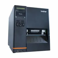 The BROTHER Titan 4420TN (MPN TJ4420TNWB) is a wired desktop printer supporting direct thermal and thermal transfer printing. It prints up to 14 in/sec with a 4.1 in max print width, features Ethernet connectivity, push-button controls, and tear-off dispensing. Rated for up to 3,000 labels per day, it is suited for shipping, warehousing, and manufacturing label applications