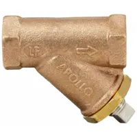 APOLLO Y Strainer: 3/4 in, NPT, Mesh, 0.0469 in Screen Size, Bronze, PTFE, 3 1/4 in Ht, 4 1/4 in Lg (MPN 59LF004P2)