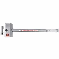 ALARM LOCK Panic Alarm Device: 9 V DC, Rim, Aluminum, Siren, 95 dB Sound Level (MPN 715X28X88)