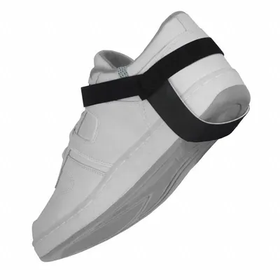 SCS Heel Grounding Strap: Heel Grounder, 24 in Conductive Ribbon/Dual Cup, Black/Yellow - Heel Grounding Straps