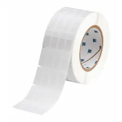 Vinyl, white (matte) wraparound label for permanent wire and cable identification on 12 AWG to 8 AWG wire gauge. Compatible with IP Series printers using IP-R4300 ribbon. Used in industrial controls, electrical panels, and machinery labeling.