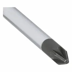 This Pozidriv screwdriver features a #3 tip size with a 6-inch shank length and 10-1/2-inch overall length. The cushion grip handle provides user comfort during general-purpose fastening tasks. Suitable for assembly, maintenance, and repair applications requiring a secure, non-cam-out drive.