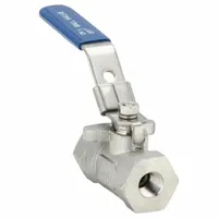 This manual two-way ball valve features a 304 stainless steel straight body and RPTFE seals for leak-tight shutoff. The locking lever handle allows secure operation. Suitable for on/off or redirecting flow in water, oil, gas, and chemical piping systems