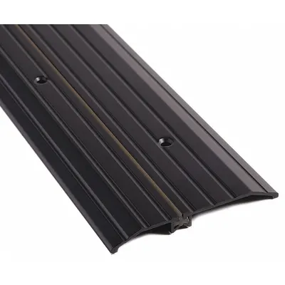 NATIONAL GUARD 8425DKB-48 Aluminum Saddle Threshold, 4 ft, Fluted - Saddle Thresholds