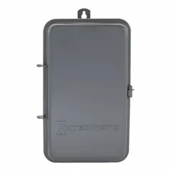 24-hour electromechanical timer switch with DPST switching for 208-277V AC circuits. Metal body designed for indoor surface mounting. Used for automated on/off control of lighting, HVAC, and pumps in commercial and industrial applications.