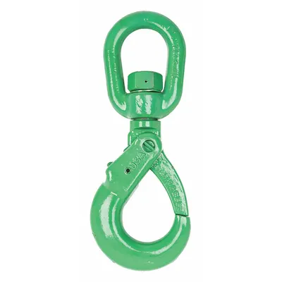CAMPBELL Self-Locking Hook: 22,600 lb Working Load Limit, 100 Hook Grade, Alloy Steel - Self-Locking Hooks for Lifting