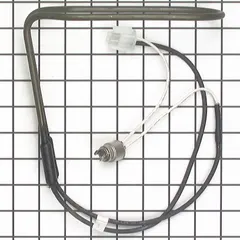 Genuine OEM defrost element for refrigerators and freezers. Heats evaporator coils during the defrost cycle to prevent frost buildup and maintain proper airflow. Used in residential and light commercial refrigeration systems.