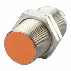 Shielded cylindrical inductive proximity sensor with built-in M12 connector. Operates on 10-30V DC supply with 3-wire, 4-pin PNP output. Detects metallic objects without contact for position sensing and part detection in industrial automation.