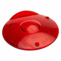 GROTE Replacement Lens: Round, Tail Light, 15/16 in Wd - Vehicle Lighting, Acrylic, Red (MPN 91582)