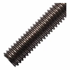 Titanium Grade 2 fully threaded rod, plain finish, M6x1.00 thread, 1 m length, conforming to DIN 976. Used as a fastener or structural tie rod in corrosive environments requiring lightweight strength and non-magnetic properties.