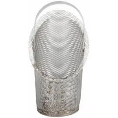 This replacement basket is constructed from 304 stainless steel with a 0.062 in mesh opening. It measures 11.1875 inches in length and is designed for use with 4 in Series Strainers. Suitable for filtering debris from steam, water, or other process fluids in industrial piping systems.