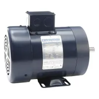 Totally enclosed fan-cooled (TEFC) 3-phase AC motor with rigid base mount. Delivers 1 hp at 3490 rpm (60 Hz) and operates on 208-230/460V AC with full-load current of 3.0-2.8/1.4 A. Suitable for powering pumps, fans, conveyors, and compressors in industrial environments