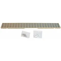 Stainless steel tissue screen kit for use inside fume hoods. Includes mounting hardware. Overall width 4 in, overall length 5 1/4 ft. Provides a dedicated surface for holding tissue samples during laboratory procedures.