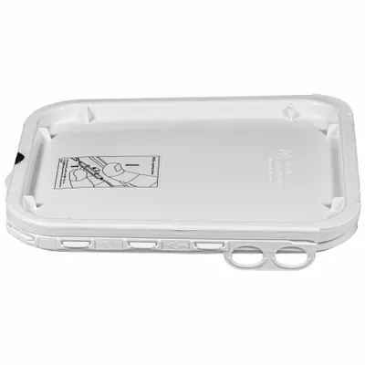 BASCO Lid: Tear Tab, White, Plastic, FDA Grade, 9 5/8 in L x 7 7/8 in W - Tear Tab Lids