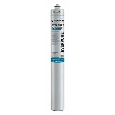 PENTAIR/EVERPURE Quick-Connect Water Filter: 0.5 micron, 1.7 gpm - Quick-Connect Ice Machine & Refrigerator Water Filters