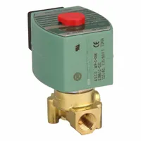 REDHAT Solenoid Valve: 2-Way, Normally Closed, 1/4 in Pipe Size, 110V AC/120V AC, High Flow, DIN (MPN SC8262H202)