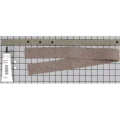 Adhesive felt seal kit for Whirlpool washing machines and dryers. Functions as a front felt bearing component to reduce friction and noise between the drum and cabinet. Used in appliance maintenance and repair.