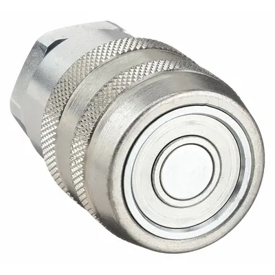 Parker Hydraulic Quick Connect Hose Coupling: 3/4 in Coupling Size, Steel, Fluorocarbon - 71 Series Hydraulic Quick-Connect Coupling Bodies
