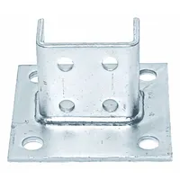 Strut Channel Fitting: 1 5/8 in x 3 1/4 in For Strut Channel Size, Electroplated, 8 Holes, Steel (MPN V70SQEG)