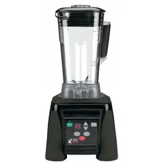 Heavy-duty blender with 3 hp motor, 2 speeds, and pulse function. Electronic keypad actuation. Copolyester construction. 120V AC. Suitable for high-volume blending tasks in commercial kitchens, bars, and restaurants.