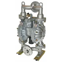 DAYTON Double Diaphragm Pump: Aluminum Body, 1 1/2 in, Flange Connection with NPT Threads, 115 gpm