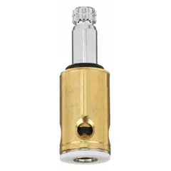 This brass compression faucet cartridge stem is designed for hot water applications. It includes one stem and is compatible with Kohler AB1953 series faucets. Used for repair or replacement of the hot water stem in compression faucets.