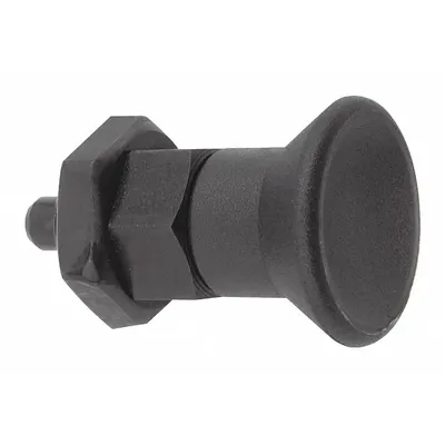 KIPP Nonlocking Short-Pin Pull-Knob Indexing Plunger with Jam Nut - Nonlocking Short-Pin Pull-Knob Indexing Plungers with Jam Nut