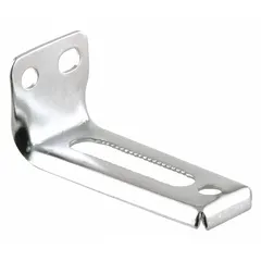 This hanging door pivot bracket is used in pivot hinge systems for interior doors, such as closet doors. It measures 15/16 in width and 2 15/16 in height. The bracket supports the door and allows smooth swinging motion.