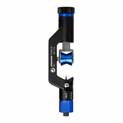 Fiber optic mid-span slitter with spiral cutting action and aluminum handle. Accommodates cable diameters from 0.157 in to 1.181 in. Used for slitting and ringing fiber optic cables to enable mid-span access for splicing or termination without cutting the entire cable.