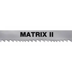 General purpose metal cutting blade for sawing aluminum, carbon steel, and structural steel. Bi-metal Matrix II construction. Length 14 ft 9 in with 8/12 tooth pitch.