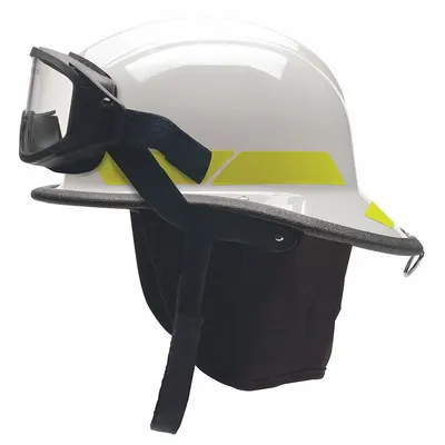 BULLARD LTXWHGIZ4 Fire Helmet, White, Modern - Fire Helmet,White,Modern