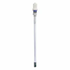 This GRACO pump is a pump-only unit with a 3:1 ratio and maximum flow rate of 8.3 gpm. It is a standard dispensing piston drum pump designed for transferring medium-viscosity fluids from drums. Suitable for use in industrial dispensing, lubrication, and fluid-handling applications with air-powered systems.