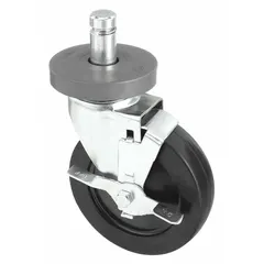 Caster kit for wire shelving systems, constructed from steel. Adds mobility to shelving units for repositioning or cleaning in storage and workspace environments.