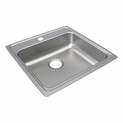 JUST MANUFACTURING 22 in Drop-In Kitchen & Bar Sink - One-Bowl Counter-Mounted Kitchen & Bar Sinks without Faucets
