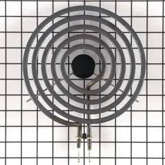Coil surface element for electric cooktop burners. Provides heating surface for boiling, simmering, and frying. Used as a replacement part in compatible ranges.