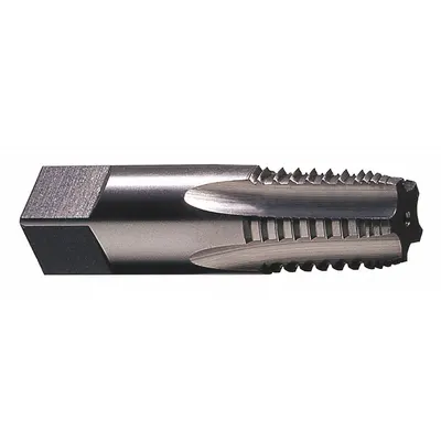 CLE-LINE Pipe and Conduit Thread Tap: 1/4"-18 NPT, 5 Flute, Semi-Bottoming Chamfer - Interrupted-Thread Pipe Taps