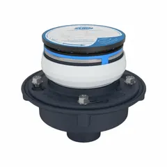 This ZURN height adjustable floor drain features a cast iron body with a bronze finish and a 6 in grate. It has a 4 in nominal pipe size and a no-hub connection type. The drain is designed for use in commercial and residential applications where height adjustment is needed to match finished floor levels. Includes body only.