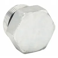 Steel hydraulic threaded extreme-pressure pipe plug with 1/2 in connection and maximum operating pressure of 6,000 psi. Used to seal ports in high-pressure hydraulic systems, commonly applied in industrial machinery, mobile equipment, and fluid power circuits