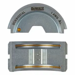 This U-die set is designed for crimping #1 AWG aluminum wire. It is compatible exclusively with the DCE310 crimper. The die set ensures proper crimp force for aluminum conductors in electrical connections.