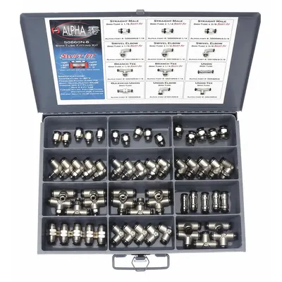 AIGNEP USA 50861N-8 Push-to-Connect Tube Fitting Kit - Push-to-Connect Tube Fitting Kits