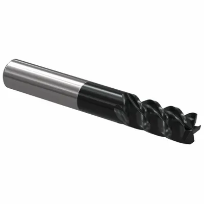 WIDIA Corner Chamfer End Mill: Carbide, TiAlN Coated, 5 Flute, 5 mm Mill Dia - Fast-Cutting Carbide Corner-Chamfer End Mills for Steel & Cast Iron
