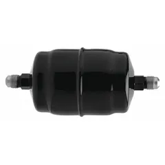 Steel shell filter drier for 20-ton systems using HC refrigerant group. Contains molecular sieve core for moisture and contaminant removal. Length: 7 inches.