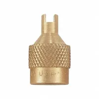 HALTEC Screwdriver Valve Cap: Tire Valve Caps, Screwdriver Seal, Round, Gold, 1 in Overall Lg, Brass (MPN A-148)