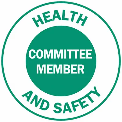 BRADY Hard Hat Label: Health & Safety Committee Member