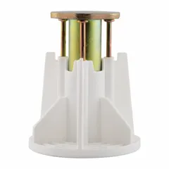Carbon steel wet-set decking anchor with 3/8"-16 thread, designed for embedding into wet concrete to provide a threaded connection point. Suitable for securing structural attachments in concrete decking and similar applications. Pack of 100, white finish.