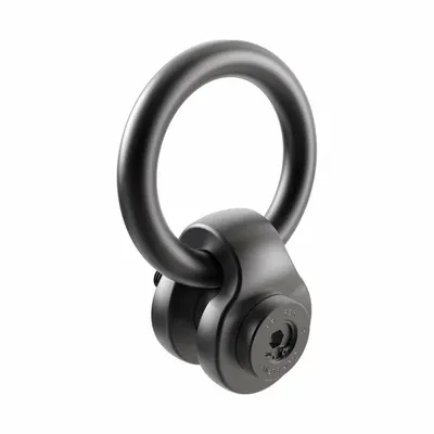 JERGENS Hoist Ring: Pivot/Swivel, Black Oxide-Coated Steel, M8-1.25, Max. 715 lb - Side-Pull Pivot & Rotate Hoist Rings