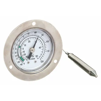 OEM NSF-Rated Panel Mount Dial Thermometer, -40°C to 50°C, ±2% Accuracy - NSF-Rated Panel Mount Dial Thermometers